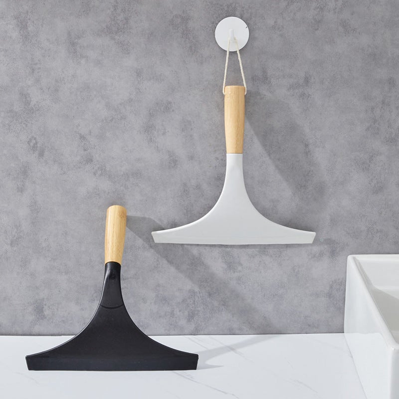 Japanese-Style Bamboo Short Handle Glass Cleaning Artifact Household Glass Scraper Window Scraper Mirror Cleaning Tool - Image 4